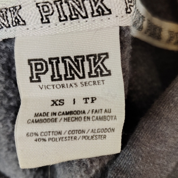 Victoria Secret Pink heather gray hoodie Size XS - Picture 8 of 8
